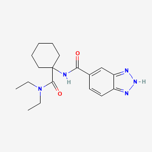 molecular formula C18H25N5O2 B6911022 N-[1-(diethylcarbamoyl)cyclohexyl]-2H-benzotriazole-5-carboxamide 