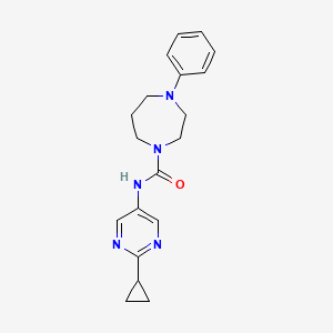 molecular formula C19H23N5O B6911030 N-(2-cyclopropylpyrimidin-5-yl)-4-phenyl-1,4-diazepane-1-carboxamide 
