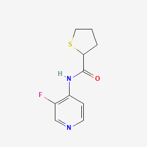 molecular formula C10H11FN2OS B6911063 N-(3-fluoropyridin-4-yl)thiolane-2-carboxamide 