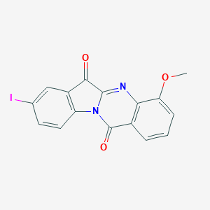 molecular formula C16H9IN2O3 B069113 Indolo[2,1-b]quinazoline-6,12-dione, 8-iodo-4-methoxy- CAS No. 169038-38-4