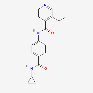 molecular formula C18H19N3O2 B6911353 N-[4-(cyclopropylcarbamoyl)phenyl]-3-ethylpyridine-4-carboxamide 