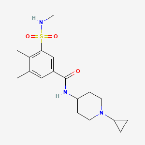molecular formula C18H27N3O3S B6911434 N-(1-cyclopropylpiperidin-4-yl)-3,4-dimethyl-5-(methylsulfamoyl)benzamide 