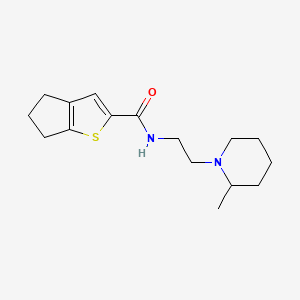 molecular formula C16H24N2OS B6911457 N-[2-(2-methylpiperidin-1-yl)ethyl]-5,6-dihydro-4H-cyclopenta[b]thiophene-2-carboxamide 
