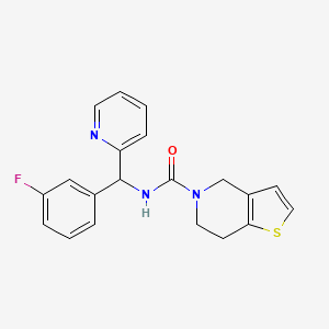 molecular formula C20H18FN3OS B6911486 N-[(3-fluorophenyl)-pyridin-2-ylmethyl]-6,7-dihydro-4H-thieno[3,2-c]pyridine-5-carboxamide 
