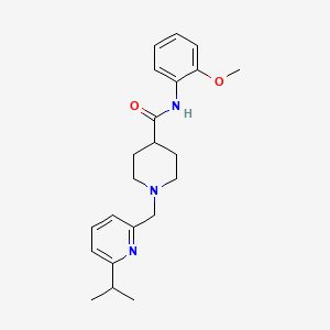 molecular formula C22H29N3O2 B6911643 N-(2-methoxyphenyl)-1-[(6-propan-2-ylpyridin-2-yl)methyl]piperidine-4-carboxamide 
