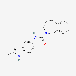 molecular formula C20H21N3O B6911723 N-(2-methyl-1H-indol-5-yl)-1,3,4,5-tetrahydro-2-benzazepine-2-carboxamide 