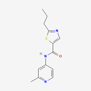 molecular formula C13H15N3OS B6911899 N-(2-methylpyridin-4-yl)-2-propyl-1,3-thiazole-5-carboxamide 