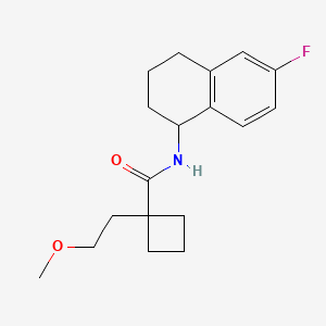 molecular formula C18H24FNO2 B6911908 N-(6-fluoro-1,2,3,4-tetrahydronaphthalen-1-yl)-1-(2-methoxyethyl)cyclobutane-1-carboxamide 