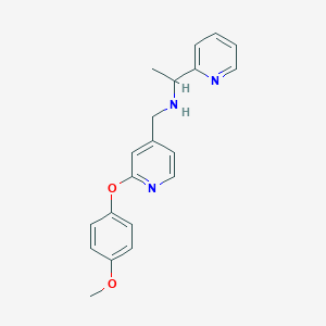 molecular formula C20H21N3O2 B6911916 N-[[2-(4-methoxyphenoxy)pyridin-4-yl]methyl]-1-pyridin-2-ylethanamine 