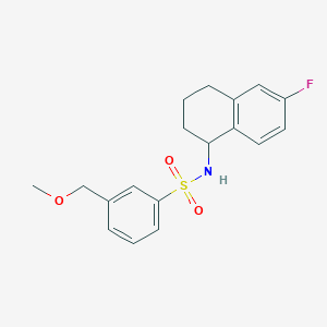 molecular formula C18H20FNO3S B6911985 N-(6-fluoro-1,2,3,4-tetrahydronaphthalen-1-yl)-3-(methoxymethyl)benzenesulfonamide 