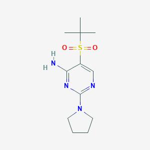 5-(tert-butylsulfonyl)-2-tetrahydro-1H-pyrrol-1-ylpyrimidin-4-amine