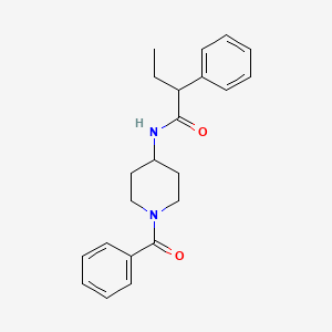 molecular formula C22H26N2O2 B6912078 N-(1-benzoylpiperidin-4-yl)-2-phenylbutanamide 