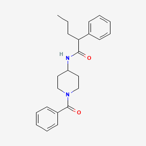 molecular formula C23H28N2O2 B6912085 N-(1-benzoylpiperidin-4-yl)-2-phenylpentanamide 