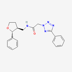 molecular formula C20H21N5O2 B6912111 N-[[(2R,3S)-2-phenyloxolan-3-yl]methyl]-2-(5-phenyltetrazol-2-yl)acetamide 