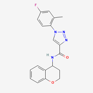 molecular formula C19H17FN4O2 B6912144 N-(3,4-dihydro-2H-chromen-4-yl)-1-(4-fluoro-2-methylphenyl)triazole-4-carboxamide 