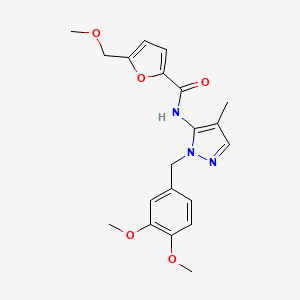 molecular formula C20H23N3O5 B6912232 N-[2-[(3,4-dimethoxyphenyl)methyl]-4-methylpyrazol-3-yl]-5-(methoxymethyl)furan-2-carboxamide 