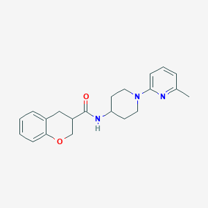 molecular formula C21H25N3O2 B6912323 N-[1-(6-methylpyridin-2-yl)piperidin-4-yl]-3,4-dihydro-2H-chromene-3-carboxamide 