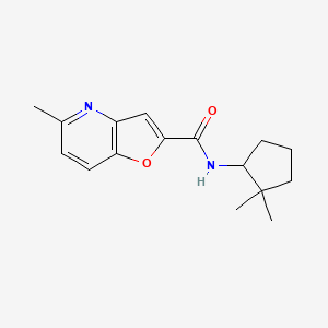 molecular formula C16H20N2O2 B6912331 N-(2,2-dimethylcyclopentyl)-5-methylfuro[3,2-b]pyridine-2-carboxamide 