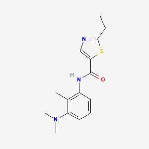molecular formula C15H19N3OS B6912353 N-[3-(dimethylamino)-2-methylphenyl]-2-ethyl-1,3-thiazole-5-carboxamide 