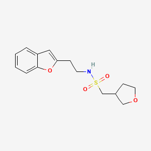 molecular formula C15H19NO4S B6912528 N-[2-(1-benzofuran-2-yl)ethyl]-1-(oxolan-3-yl)methanesulfonamide 