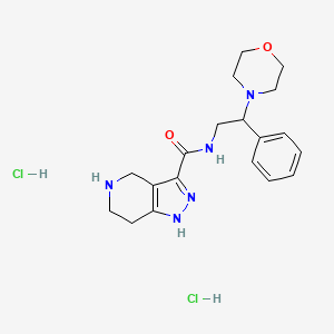 molecular formula C19H27Cl2N5O2 B6912536 N-(2-morpholin-4-yl-2-phenylethyl)-4,5,6,7-tetrahydro-1H-pyrazolo[4,3-c]pyridine-3-carboxamide;dihydrochloride 