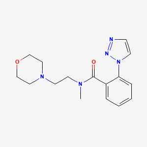 molecular formula C16H21N5O2 B6912730 N-methyl-N-(2-morpholin-4-ylethyl)-2-(triazol-1-yl)benzamide 