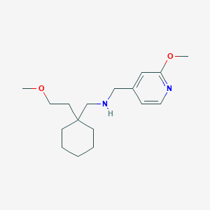molecular formula C17H28N2O2 B6912736 N-[[1-(2-methoxyethyl)cyclohexyl]methyl]-1-(2-methoxypyridin-4-yl)methanamine 