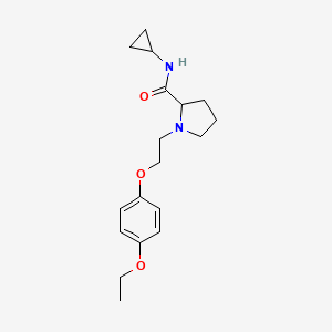 molecular formula C18H26N2O3 B6912843 N-cyclopropyl-1-[2-(4-ethoxyphenoxy)ethyl]pyrrolidine-2-carboxamide 