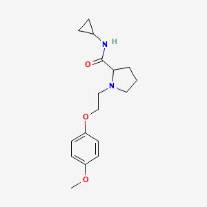 molecular formula C17H24N2O3 B6912853 N-cyclopropyl-1-[2-(4-methoxyphenoxy)ethyl]pyrrolidine-2-carboxamide 