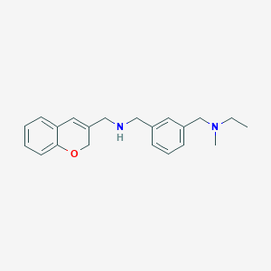 molecular formula C21H26N2O B6912875 N-[[3-[(2H-chromen-3-ylmethylamino)methyl]phenyl]methyl]-N-methylethanamine 