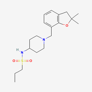 molecular formula C19H30N2O3S B6913133 N-[1-[(2,2-dimethyl-3H-1-benzofuran-7-yl)methyl]piperidin-4-yl]propane-1-sulfonamide 