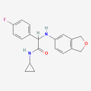 molecular formula C19H19FN2O2 B6913210 N-cyclopropyl-2-(1,3-dihydro-2-benzofuran-5-ylamino)-2-(4-fluorophenyl)acetamide 