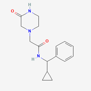 molecular formula C16H21N3O2 B6913278 N-[cyclopropyl(phenyl)methyl]-2-(3-oxopiperazin-1-yl)acetamide 