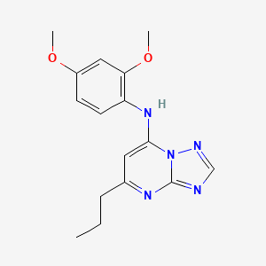 molecular formula C16H19N5O2 B6913285 N-(2,4-dimethoxyphenyl)-5-propyl-[1,2,4]triazolo[1,5-a]pyrimidin-7-amine 
