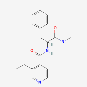 molecular formula C19H23N3O2 B6913335 N-[1-(dimethylamino)-1-oxo-3-phenylpropan-2-yl]-3-ethylpyridine-4-carboxamide 