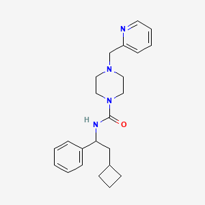 molecular formula C23H30N4O B6913701 N-(2-cyclobutyl-1-phenylethyl)-4-(pyridin-2-ylmethyl)piperazine-1-carboxamide 