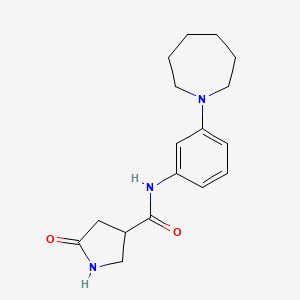 molecular formula C17H23N3O2 B6913823 N-[3-(azepan-1-yl)phenyl]-5-oxopyrrolidine-3-carboxamide 