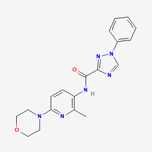 molecular formula C19H20N6O2 B6913955 N-(2-methyl-6-morpholin-4-ylpyridin-3-yl)-1-phenyl-1,2,4-triazole-3-carboxamide 
