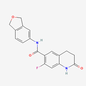 molecular formula C18H15FN2O3 B6914005 N-(1,3-dihydro-2-benzofuran-5-yl)-7-fluoro-2-oxo-3,4-dihydro-1H-quinoline-6-carboxamide 