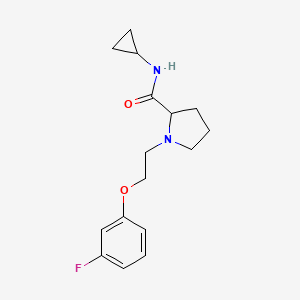 molecular formula C16H21FN2O2 B6914070 N-cyclopropyl-1-[2-(3-fluorophenoxy)ethyl]pyrrolidine-2-carboxamide 