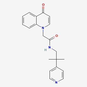molecular formula C20H21N3O2 B6914119 N-(2-methyl-2-pyridin-4-ylpropyl)-2-(4-oxoquinolin-1-yl)acetamide 