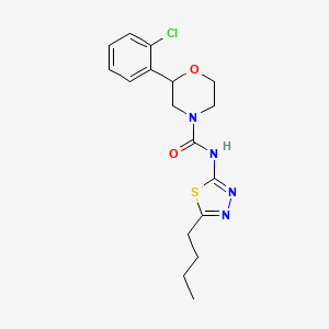 molecular formula C17H21ClN4O2S B6914265 N-(5-butyl-1,3,4-thiadiazol-2-yl)-2-(2-chlorophenyl)morpholine-4-carboxamide 