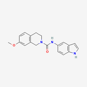 molecular formula C19H19N3O2 B6914275 N-(1H-indol-5-yl)-7-methoxy-3,4-dihydro-1H-isoquinoline-2-carboxamide 