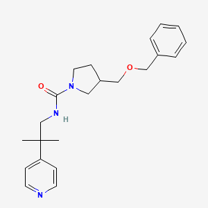 molecular formula C22H29N3O2 B6914443 N-(2-methyl-2-pyridin-4-ylpropyl)-3-(phenylmethoxymethyl)pyrrolidine-1-carboxamide 