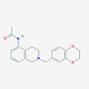 molecular formula C20H22N2O3 B6914453 N-[2-(2,3-dihydro-1,4-benzodioxin-6-ylmethyl)-3,4-dihydro-1H-isoquinolin-5-yl]acetamide 