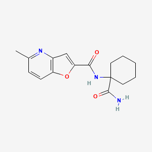 molecular formula C16H19N3O3 B6914491 N-(1-carbamoylcyclohexyl)-5-methylfuro[3,2-b]pyridine-2-carboxamide 