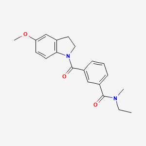 molecular formula C20H22N2O3 B6914546 N-ethyl-3-(5-methoxy-2,3-dihydroindole-1-carbonyl)-N-methylbenzamide 