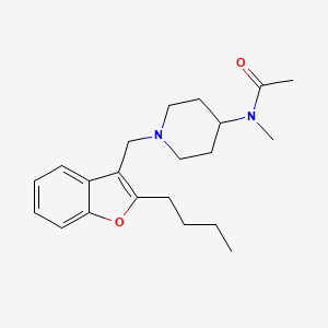 molecular formula C21H30N2O2 B6914576 N-[1-[(2-butyl-1-benzofuran-3-yl)methyl]piperidin-4-yl]-N-methylacetamide 