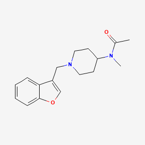 molecular formula C17H22N2O2 B6914593 N-[1-(1-benzofuran-3-ylmethyl)piperidin-4-yl]-N-methylacetamide 