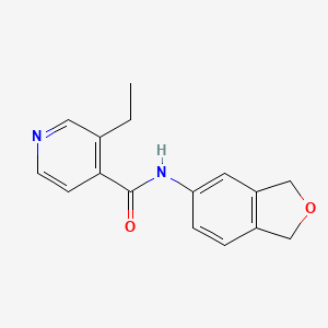 molecular formula C16H16N2O2 B6914598 N-(1,3-dihydro-2-benzofuran-5-yl)-3-ethylpyridine-4-carboxamide 